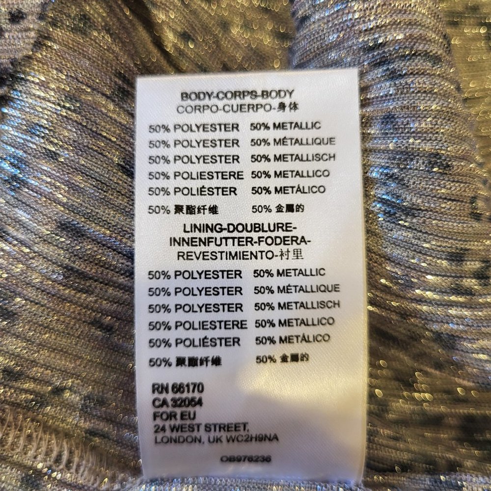 Anthropologie Shimmery Purple Metallic Frilled Neck Tank Top, Size Small, EUC - Picture 8 of 9